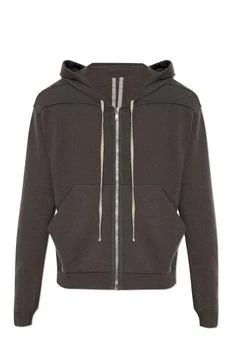Rick Owens | Rick Owens Zipped Drawstring Knitted Hoodie