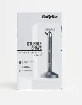 BaByliss Super-X Metal Series X-Blade Beard & Stubble Trimmer (Silver)