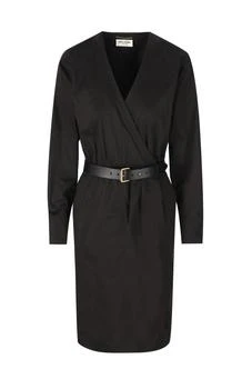 Yves Saint Laurent | Saint Laurent Belted Wrap Dress