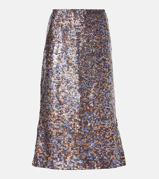 Dries Van Noten | Sequined wool-blend midi skirt