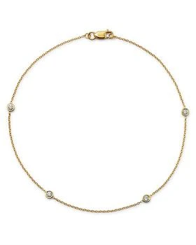 Bloomingdale's | Diamond Bezel Ankle Bracelet in 14K Yellow Gold, 0.20 tcw