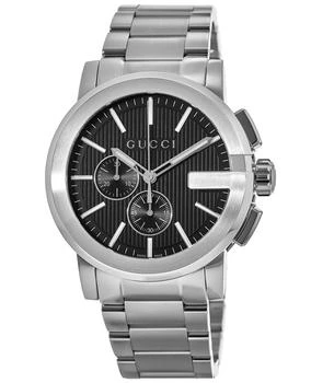 Gucci | Gucci G-Chrono Black Dial Steel Men
s Watch YA101204