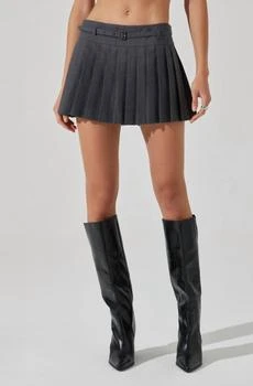 Madi Pleated Skort In Gray