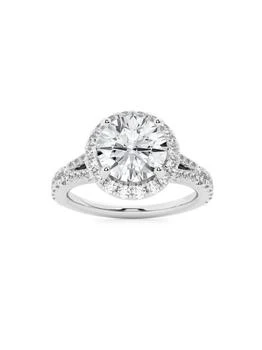 Saks Fifth Avenue | Build Your Own Collection 14K White Gold & Lab Grown Diamond Halo Engagement Ring