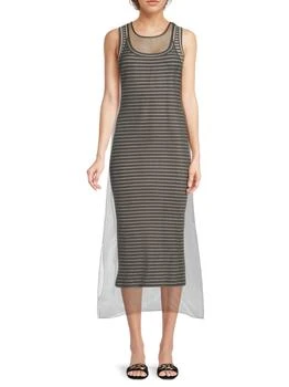 Brunello Cucinelli | ​Striped Cotton-Blend Tank Dress
