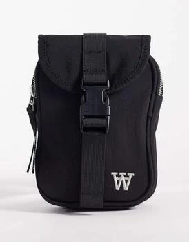 Double A by Wood Wood Double A By Wood Wood raif shoulder pouch bag in black