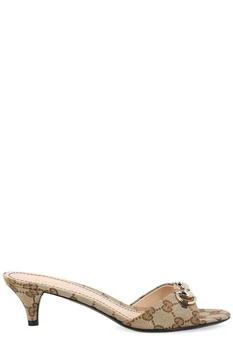 Gucci | Gucci Monogram Horsebit Mules