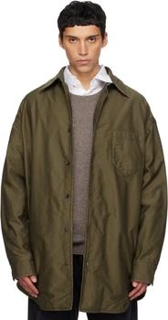 MAISON MARGIELA | Khaki Padded Satin Cotton Shirt