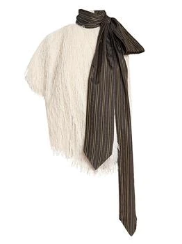 Dries Van Noten | Fringed Contrast-Trim Top
