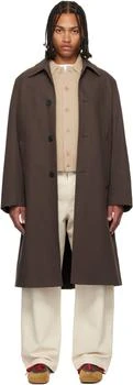 Dries Van Noten | Brown Cotton Canvas Coat