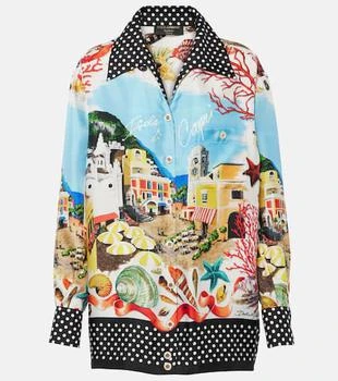 Dolce
Gabbana | Capri printed silk satin shirt