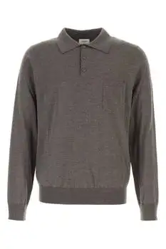 Yves Saint Laurent | Saint Laurent Button Detailed Long-Sleeved Polo Shirt