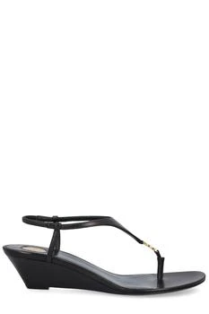 Yves Saint Laurent | Saint Laurent Cassandra Logo Plaque Slingback Sandals