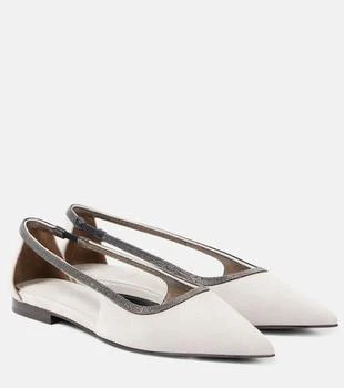 Brunello Cucinelli | Monili suede ballet flats