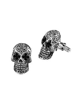 King Baby Dead Day Skull Sterling Silver Cufflinks