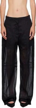 Jil Sander | Black Cotton Muslin Trousers