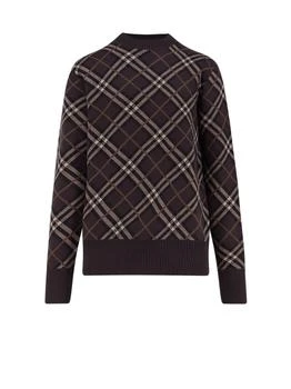 Burberry | Burberry Checked Crewneck Knitted Jumper