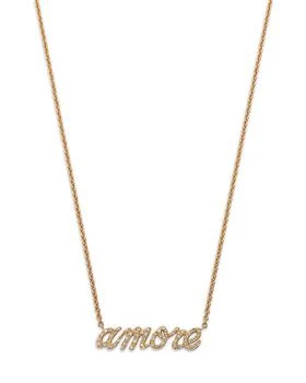 Bloomingdale's | Diamond "Amore" Pendant Necklace in 14K Yellow Gold, 0.20 tcw