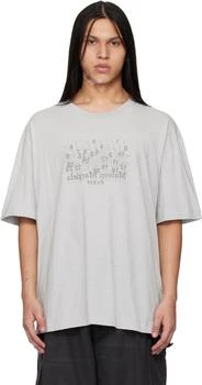 MAISON MARGIELA | Gray Cotton Numerical T-shirt