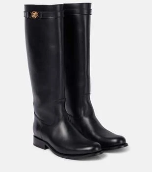 Versace | Medusa
95 leather knee-high boots