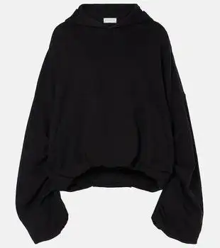 Dries Van Noten | Oversized draped cotton jersey hoodie