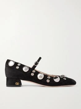 Valentino | Nellcote 30 Embellished Mary Jane Suede Pumps  - IT37