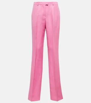ETRO | Linen and silk straight-leg pants