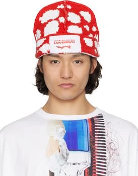 Red 
White Loverboy Beanie