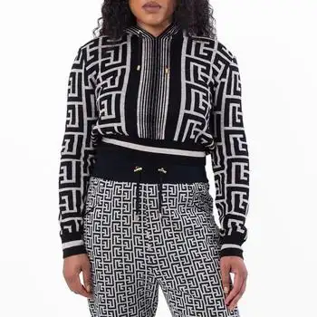 Balmain | Balmain Monogram Drawstring hoodie, Brand Size 36 (US Size 4)
