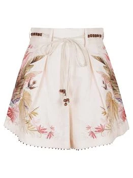 Zimmermann | Zimmermann Ascension Tuck Palm Floral Printed Shorts