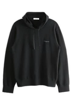 Givenchy | Givenchy Paris Signature Embroidered Drawstring Hoodie