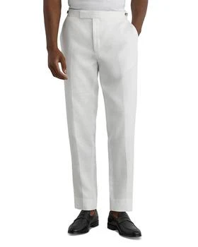 REISS Atlantic Tailored Fit Linen Twill Suit Trousers