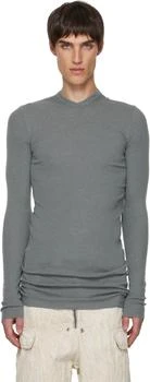 Rick Owens | Gray Concordians Rib LS Hoodie