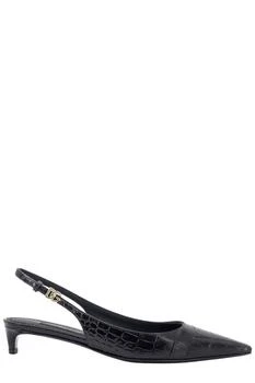 Dolce
Gabbana | Dolce
Gabbana Logo Appliqué Pointed-Toe Slingback Pumps
