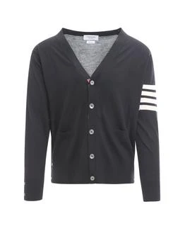 Thom Browne | Thom Browne 4-Bar V-Neck Knitted Cardigan