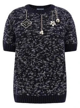 Prada | Prada Pendant-Detailed Short-Sleeved Jumper