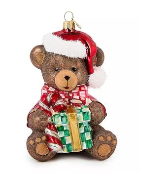 Courtly Check Teddy Bear Ornament