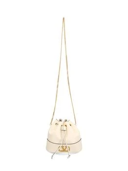 Valentino | Valentino VLogo Plaque Drawstring Bucket Bag