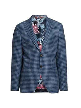 ETRO | Houndstooth Wool-Blend Blazer