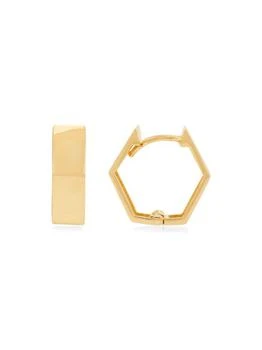 Saks Fifth Avenue | 14K Yellow Gold Hexagon Huggie Earrings