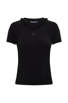 Dolce & Gabbana | Dolce & Gabbana Lace Trim Logo Top