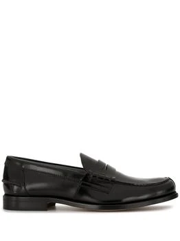 Tod's | Round Toe Slip-On Black Leather Loafers