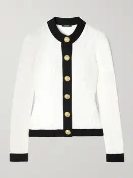 Balmain | Two-tone Knitted Cardigan