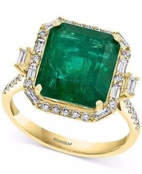 Effy | EFFY® Emerald (5-1/2 ct. t.w.) & Diamond (1/2 ct. t.w.) Statement Ring in 14k Gold or 14k White Gold