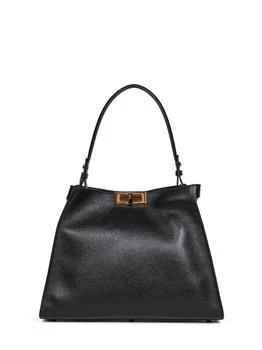 Fendi | FENDI | Black and chocolate Fendi Way Medium handbag | Women | PZ