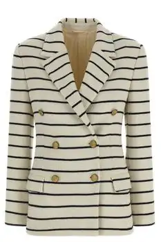 Brunello Cucinelli | Brunello Cucinelli Double-Breasted Striped Blazer