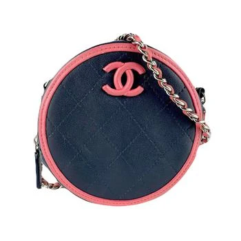 Chanel | Navy pink Leather Shoulder Bag (Pre-Owned)