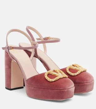 Valentino | VLogo 115 velvet platform pumps