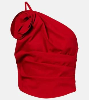 Magda Butrym | Floral-appliqué one-shoulder top