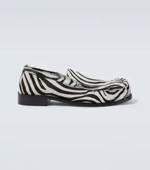 Dries Van Noten | Animal-printed calf hair loafers